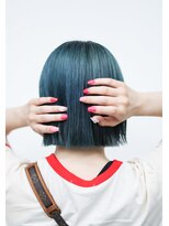 ノード(NODO)&nbsp;サワーグリーンの切りっぱなしボブ♪