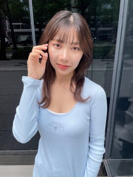 ロンド ストラーダ 心斎橋(Lond strada) エアリーロング×ピンクベージュ×美髪［髪質改善/縮毛矯正］