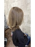 白髪ぼかしハイライトシルバーベージュ　30代40代50代◎