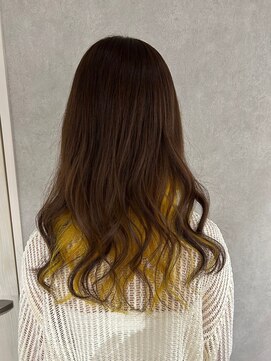 ビス ヘア アンド ビューティー 西新井店(Vis Hair＆Beauty) 美人透明感艶カラーインナーカラーハイトーンイエローカラー