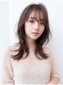 韓国風レイヤーカット髪質改善ダブルカラーミルクティーベージュ