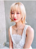 Aimee町田　前上がりボブ×ブロンド