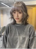 グレージュ　ダブルカラー　ブリーチ　横浜　レイヤー