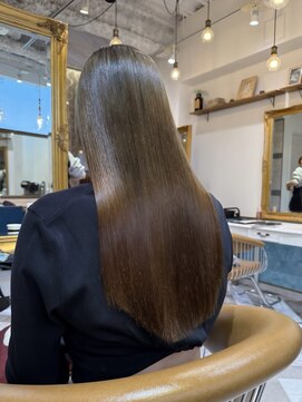 ロンドアベニール 北千住(Lond avenir) イメチェン外ハネボブ美髪ワイドバングレイヤー髪質改善縮毛矯正