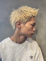 ギヴヘアインダストリー(Give hair industry)&nbsp;金髪スパイキーショート