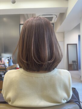 アローム(alom) くびれヘア/アプリコットオレンジ/ハイライトカラー/茅ヶ崎