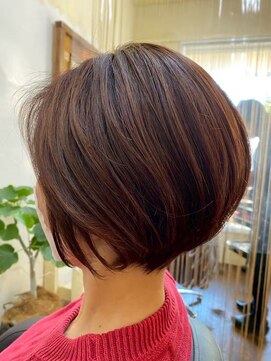 セレーズ ウィズ ミロ(Seles With Miro) レイヤーショート+白髪ぼかしハイライト