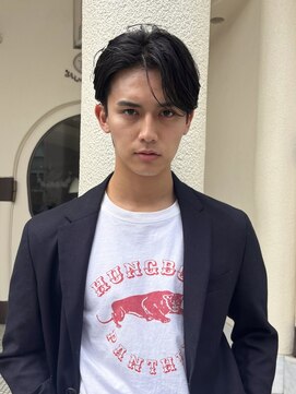 エイチ(H eitf) メンズセンターパート/ウエットセット/