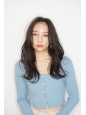 暗髪/レイヤーカット/長めバング