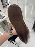 暗めカラーマロンベージュブリーチなし【井澤彩】