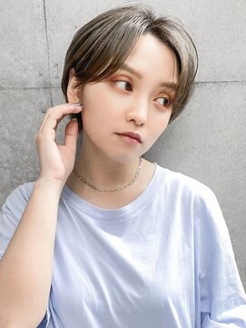 ギークス(GEEKS) 【GEEKS渋谷】オリーブグレージュ/小顔/クールショート/襟足短め