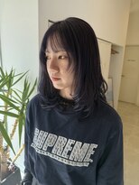 サラ ビューティー サイト 古賀店(SARA Beauty Sight)&nbsp;シャギーカット/ネイビー/ラベンダーアッシュ/ブリーチ/レイヤー