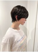 ミディアムヘア/暗めカラー/グランマッシュ/銀座