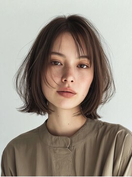 アンドレイ 表参道(andrey) 着物ヘア/ダークアッシュ/ミディアムレイヤーカット/表参道