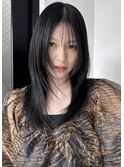 美髪レイヤーカット/顔まわりレイヤー/ストレートロングレイヤー
