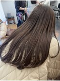ロングレイヤーカット顔周りレイヤーウルフハッシュカット韓国