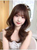 レイヤーカット 韓国前髪 韓国ヘア 顔周り 2wayバング