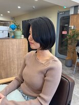 ソルバイシーループユナイテッド(soru by C-LOOP UNITED)&nbsp;大人美人丸みショートボブ白髪ぼかしハイライト川崎20代30代40代