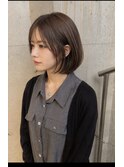 ブリーチなしグレージュ×美ボブ