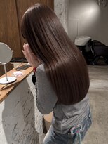 ナリー(Nary) 艶感チョコレートベージュ×ロング
