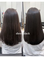 アマテラスエス 新宿(AMATELAS S)&nbsp;美髪矯正×シアーブラック/地毛風カラー/新宿