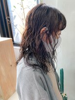 テトヘアー(teto hair)&nbsp;クセ風パーマ、ゆるめパーマ、アッシュブラウン、ミディアム