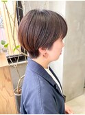 マッシュショートショートヘア黒髪シンプル大人