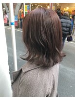 モルニ(MORNI)&nbsp;マロンブラウン_マロンベージュ Aラインボブ かきあげ