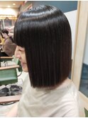 仙台D　切りっぱなしパッツンボブ艶サラストレートstyle