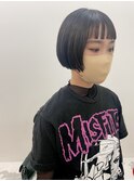 黒髪×ミニボブ