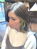 ヘアサロン ラコ(hair salon Raco)&nbsp;外ハネ×イエローインナーカラー