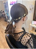 金箔ヘアセット