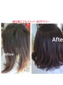 縮毛矯正クセストパー＆CTFカラー