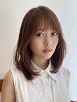 ガーランド (Garland)&nbsp;大人かわいいミディアムレイヤー顔まわりレイヤーピンクベージュ