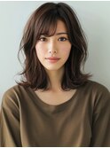 ★暗めカラーグランマッシュフェイスフレーミングデザインカラー