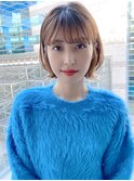 外ハネくびれボブ*大人ボブ*前髪ありボブ*面長*30代40代50代