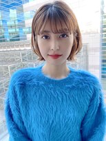 ケーツー エソラ池袋店(K-two)&nbsp;外ハネくびれボブ*大人ボブ*前髪ありボブ*面長*30代40代50代