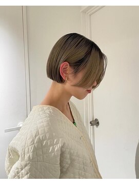 エンドリンク(endlink) 30代40代ダークアッシュ黒髪ボブウルフネビージュ小顔韓国