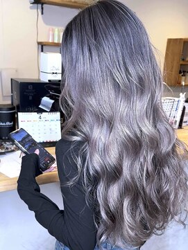 ブレイズヘアー(BLAZEhair) 【色っぽさUP】ホワイトシャドールーツ×ブリーチ2回