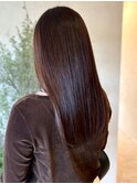 ブラウンベージュ 髪質改善トリートメント ストレート 艶髪 30代