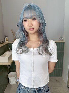 キオク(KIOX) ブルーカラー/水色カラー/名古屋/栄/ハイトーン/ブリーチカラー