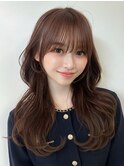 小顔ぱっつん前髪大人可愛い顔まわりレイヤーカット20代30代40代