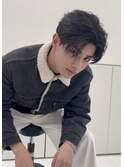 韓国マッシュセンターパートツーブロックメンズハイライトウルフ