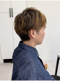 スパイキーショート/波巻きパーマ/サーフカール/メンズ/フェード