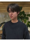 シースルーマッシュセンターパートニュアンスパーマピンパーマ