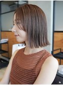 似合わせカット切りっぱなしボブミニボブ大人ガーリー小顔カット
