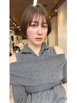 ダム(DaM) ショートボブ髪型20代30代40代50代前髪あり前髪な し面長丸顔