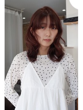 ムク(Muku) 暖かみのある艶オレンジブラウン×顔周りレイヤー