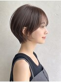 秋カラーブリーチなし/丸みショートボブ抜け感/くびれp戸田公園
