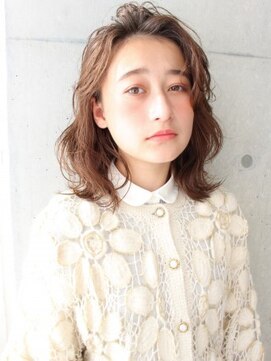 ドゥーア 代官山(Door) かきあげバング×ミディアムウェーブ